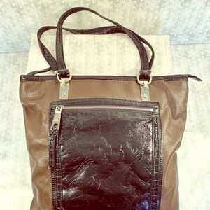 DANA BUCHMAN BROWN & BLACK TOTE